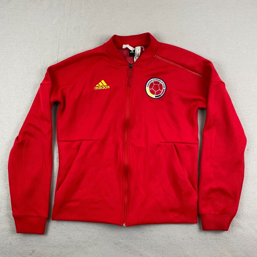 Adidas Colombia ZNE Anthem Track Jacket Mens small Red Full Zip Football CF0847